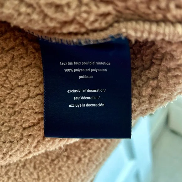 🧥 [Tommy Hilfiger] Hoodie, 1/4 Zip, Sherpa, Faux Fur, Shirt Tail Hem Size M, EUC - Picture 4 of 7